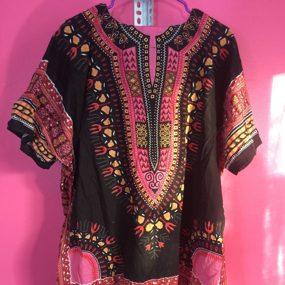 100% Cotton Tunic Bright Pattern PLUS Size